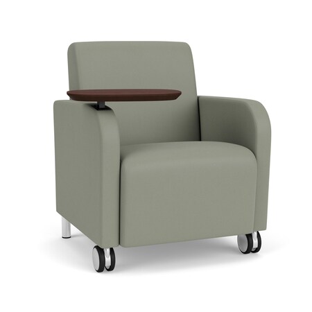 Lesro Siena Lounge Reception Guest Chair W/ Swivel Tablet, 27 in W 29.5 in L 32.5 in H SN1101